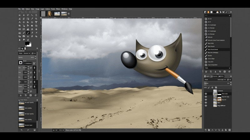 GIMP là ứng dụng chỉnh sửa ảnh sở hữu giao diện tương tự Photoshop Phần mềm GIMP