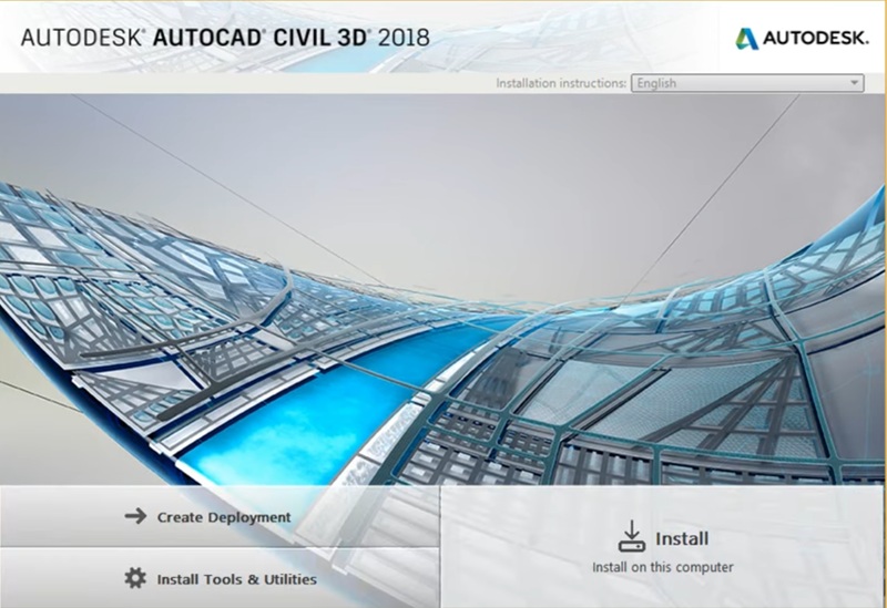 Bấm Install để tiếp tục cài Civil 3D 2018 Bấm Install để tiếp tục cài Civil 3D 2018