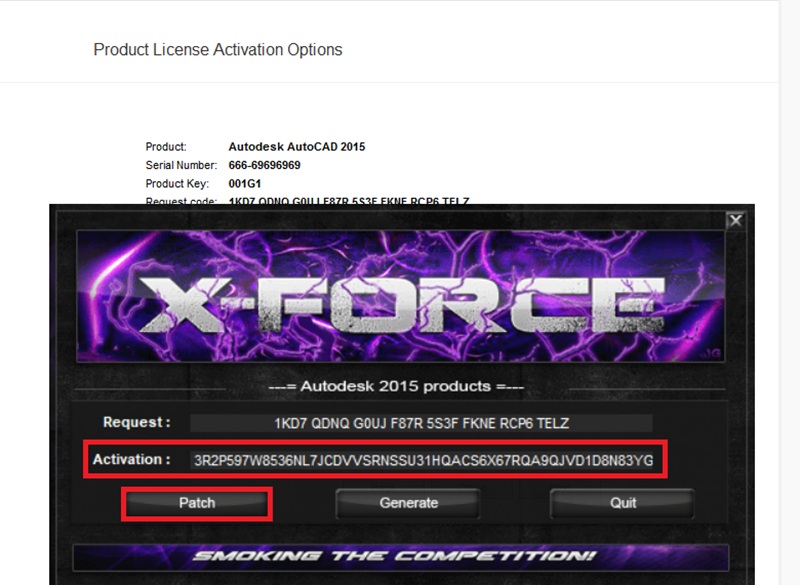 Bấm Patch và xác nhận OK xong copy mã Activation Bấm Patch và xác nhận OK xong copy mã Activation