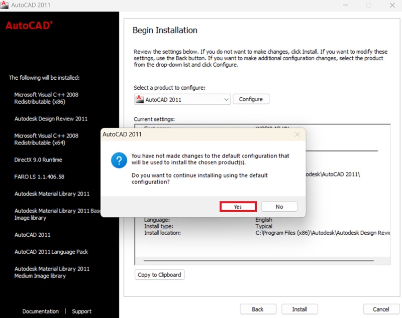 Tiếp tục bấm Yes để cài đặt Tiếp tục bấm Yes để cài đặt