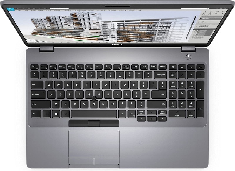 Bàn phím Dell Precision 3551 với hành trình sâu và phím rộng, mang lại trải nghiệm gõ thoải mái