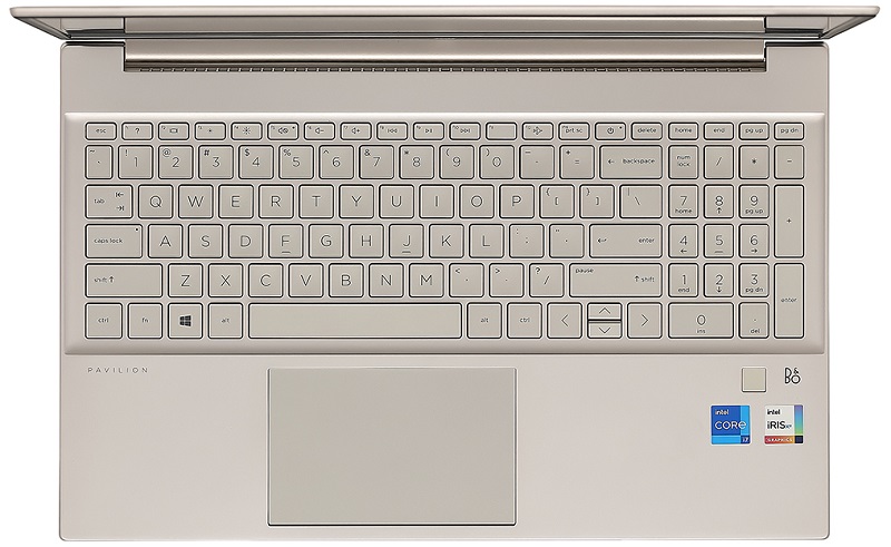 Bàn phím HP Pavilion cũ có thiết kế khoa học, dễ sử dụng trong thời gian dài