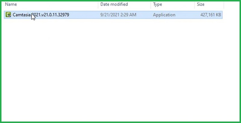 Nhấp vào file cài đặt Camtasia để bắt đầu quá trình cài đặt Nhấp vào file cài đặt Camtasia để bắt đầu quá trình cài đặt