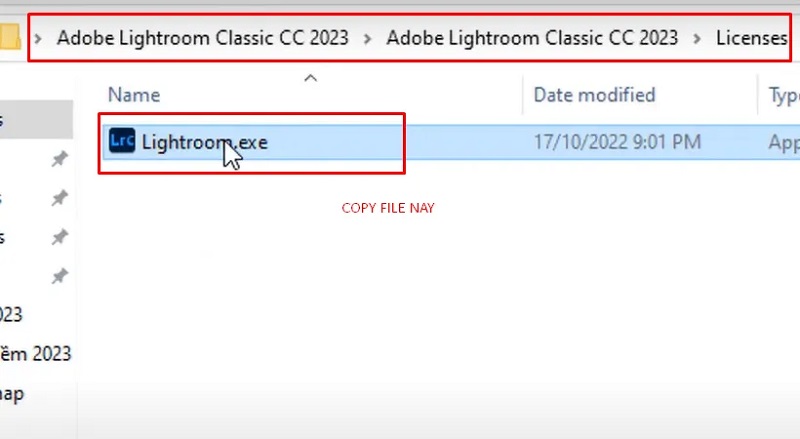Tiến hành sao chép file kích hoạt
