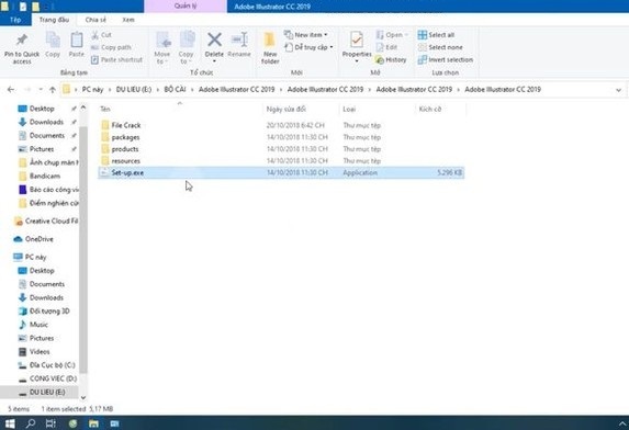 Nhấp chuột vào file "Setup.exe" Nhấp chuột vào file "Setup.exe"