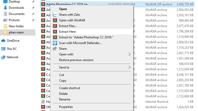 Tiến hành giải nén file tải Tiến hành giải nén file tải