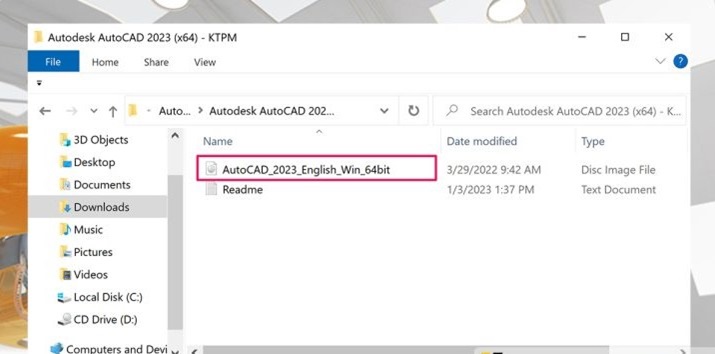 Mở thư mục giải nén, nhấp đôi vào file .ISO để mount và tạo ổ đĩa ảo Mở thư mục giải nén, nhấp đôi vào file .ISO để mount và tạo ổ đĩa ảo