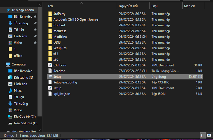 Mở phần mềm và chọn thư mục "Setup" để bắt đầu cài đặt Mở phần mềm và chọn thư mục "Setup" để bắt đầu cài đặt