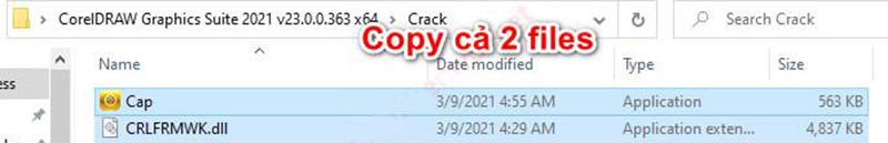 Sao chép toàn bộ file Keygen hoặc Patch vào bộ nhớ tạm Sao chép toàn bộ file Keygen hoặc Patch vào bộ nhớ tạm