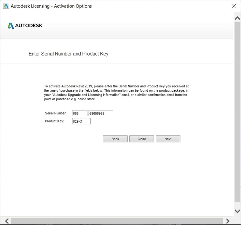 Nhập Serial Number: 666–69696969, Product Key: 829K1, rồi nhấn “Next” Nhập Serial Number: 666–69696969, Product Key: 829K1, rồi nhấn “Next”