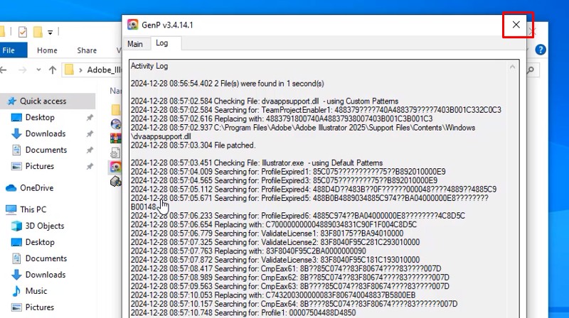 Bấm chọn dấu X