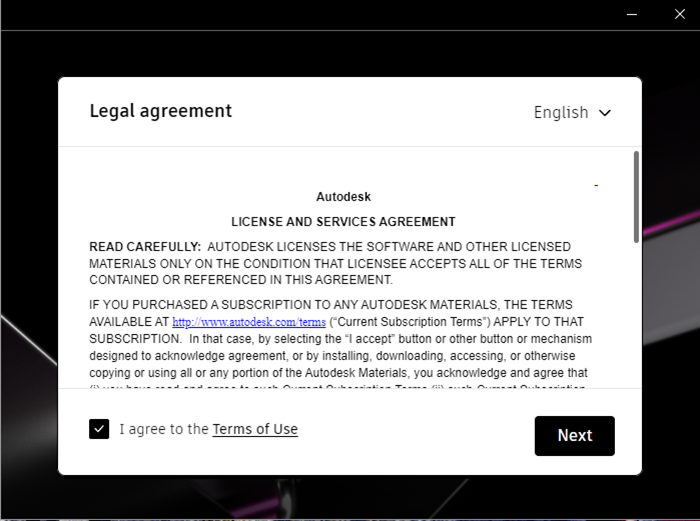 Chọn "I agree to the..." và nhấn "Next" để tiếp tục cài đặt Chọn "I agree to the..." và nhấn "Next" để tiếp tục cài đặt