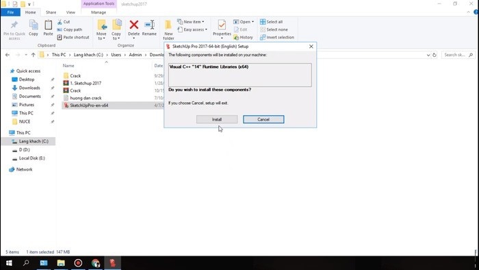 Chọn vào mục “Install” để bắt đầu Chọn vào mục “Install” để bắt đầu