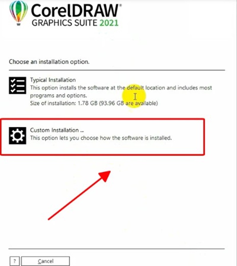 Chọn Custom Installation để tùy chỉnh công cụ, rồi nhấn Next Chọn Custom Installation để tùy chỉnh công cụ, rồi nhấn Next