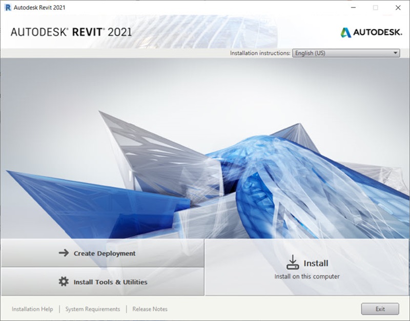 Nhấn “Install” trong cửa sổ cài đặt để bắt đầu cài Revit 2021 Nhấn “Install” trong cửa sổ cài đặt để bắt đầu cài Revit 2021