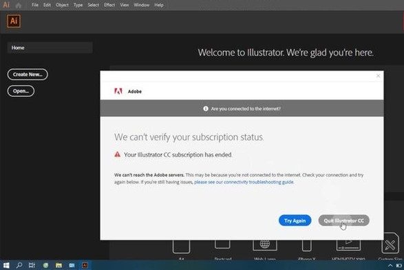 Tích chọn "Quit Illustrator CC" Tích chọn "Quit Illustrator CC"