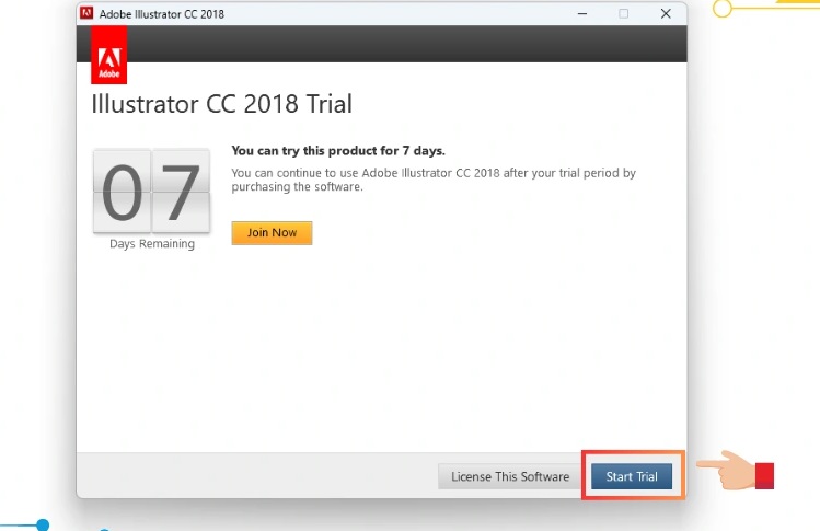 Chọn Install a trial Chọn Install a trial