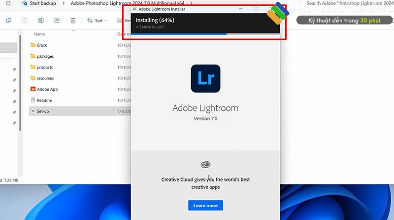 Chờ cài đặt trong khoảng vài phút Chờ cài đặt trong khoảng vài phút