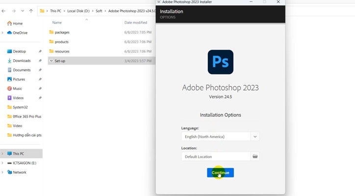 Làm theo hướng dẫn tiếp tục bấm continue Làm theo hướng dẫn tiếp tục bấm continue