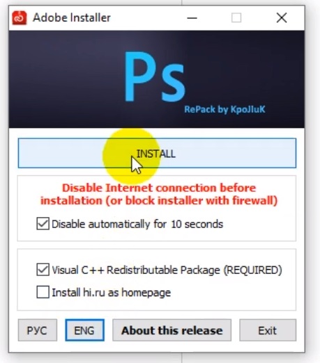 Tích chọn vào các mục như hình