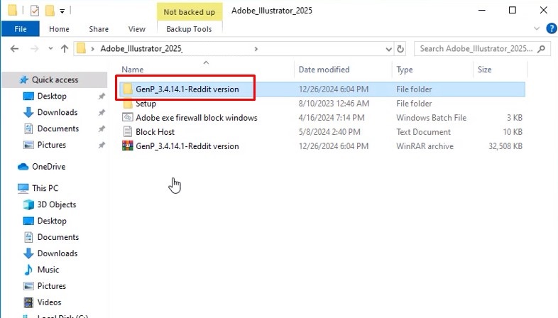 Truy cập thư mục GenP_3.4.14.1-reddit version