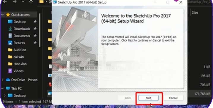 Nhấn vào mục “Next” để tiếp tục Nhấn vào mục “Next” để tiếp tục