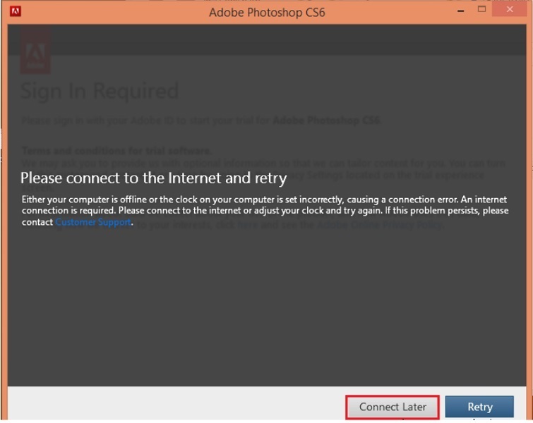 Chọn mục Connect Later