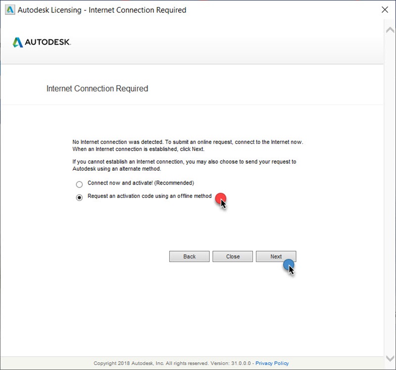 Chọn “Request an activation code using an offline method”, nhấn “Next” Chọn “Request an activation code using an offline method”, nhấn “Next”