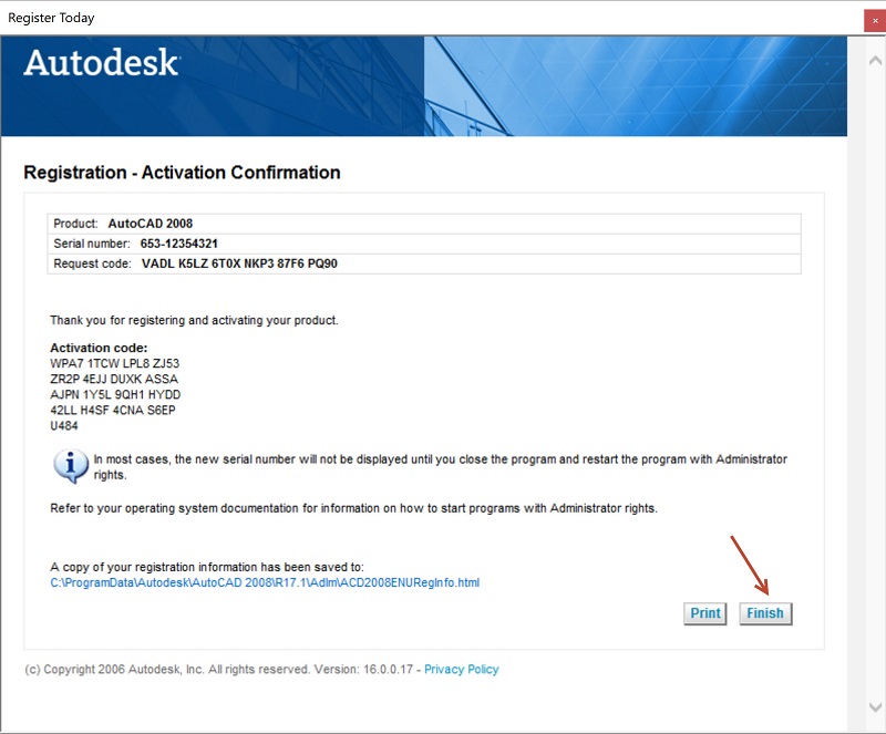 Kết thúc quá trình kích hoạt
