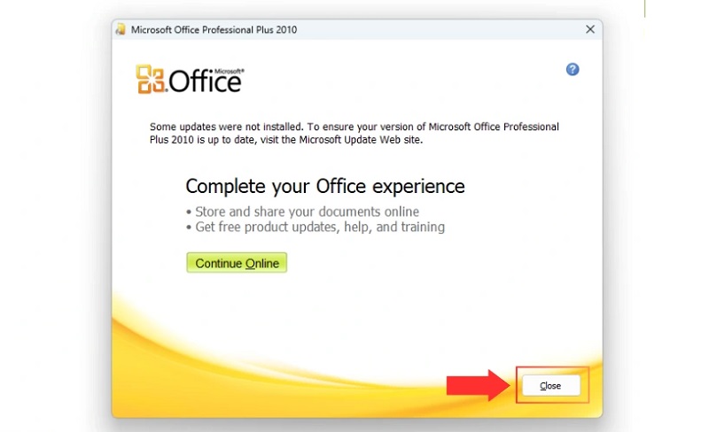 Nhấn chọn vào mục Close để đóng tiến trình Nhấn chọn vào mục Close để đóng tiến trình