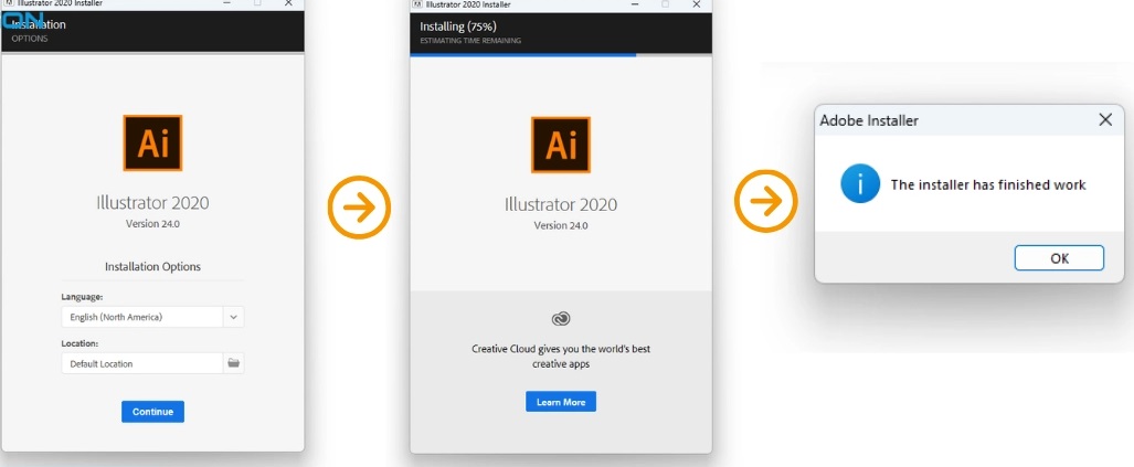 Bấm chọn “Continue” Bấm chọn “Continue”