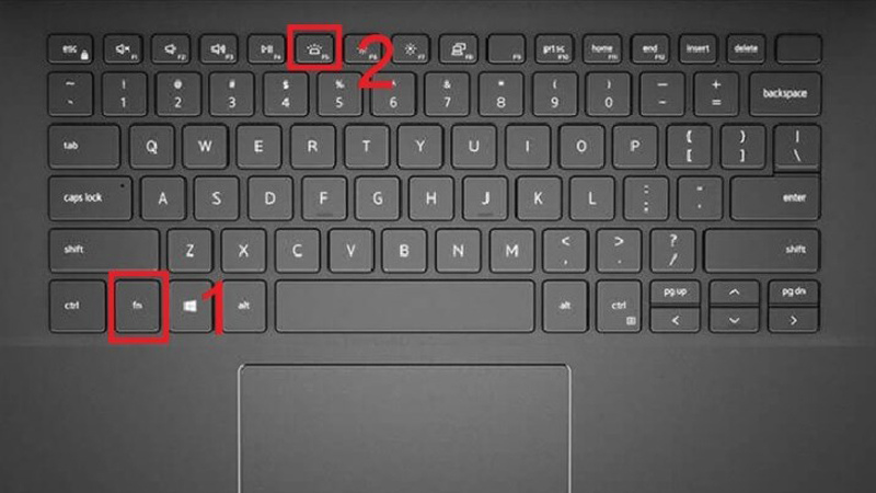 Nhấn tổ hợp phím Fn + F5 