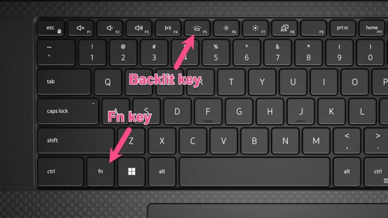 Nhấn tổ hợp phím như Fn + F5