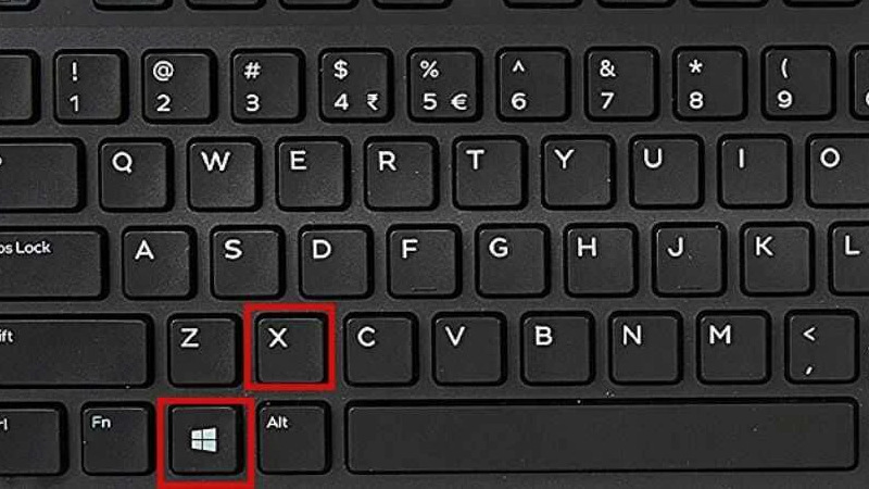 Nhấn cùng lúc 2 phím Windows + X để mở setting Nhấn 2 phím Windows + X
