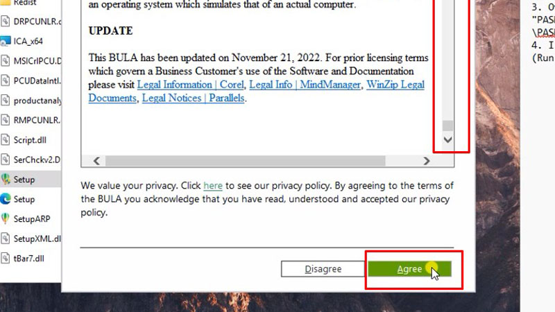Nhấn vào “Agree”