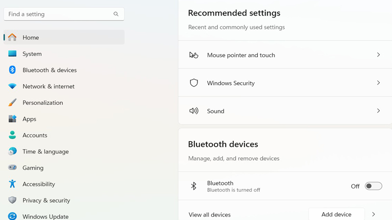 Nhấn Windows + I để mở Settings Nhấn Windows + I