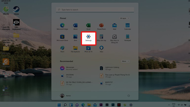 Nhấn tổ hợp 2 phím là Windows + I