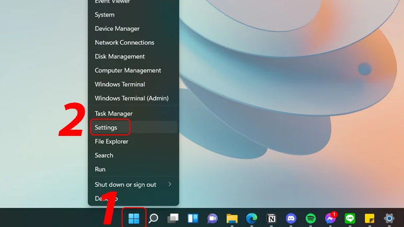Nhấn tổ hợp Windows + I để mở Settings