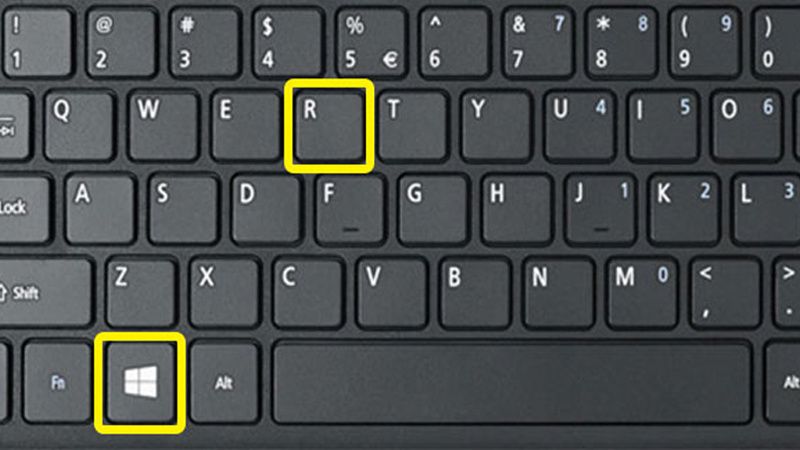 Nhấn tổ hợp 2 phím là Windows + R để mở cửa sổ lệnh Run Nhấn tổ hợp 2 phím là Windows + R