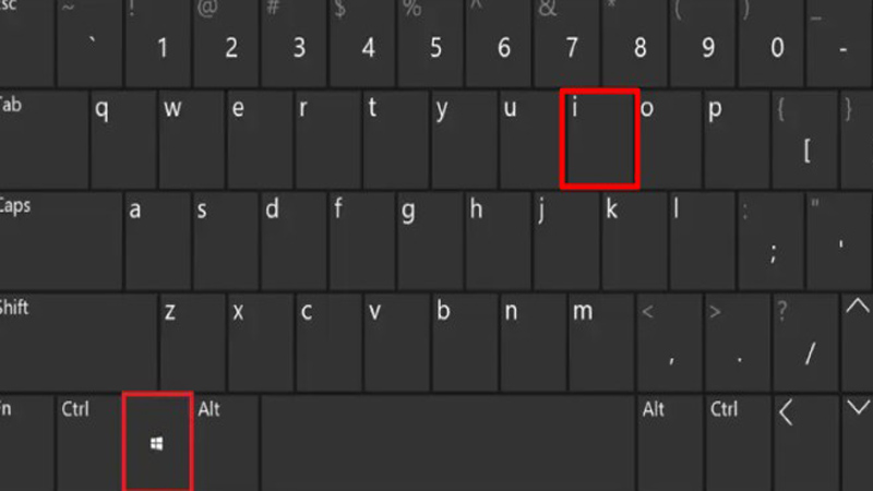 Nhấn tổ hợp phím Windows + I để mở Settings Nhấn tổ hợp phím Windows + I