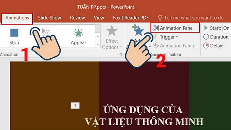 Mở bảng điều khiển hiệu ứng để bắt đầu chèn nhạc