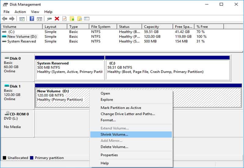 Hướng dẫn chi tiết chia ổ cứng Win 10 nhờ Disk Management Học cách quản lý ổ cứng Windows 10 bằng phân vùng