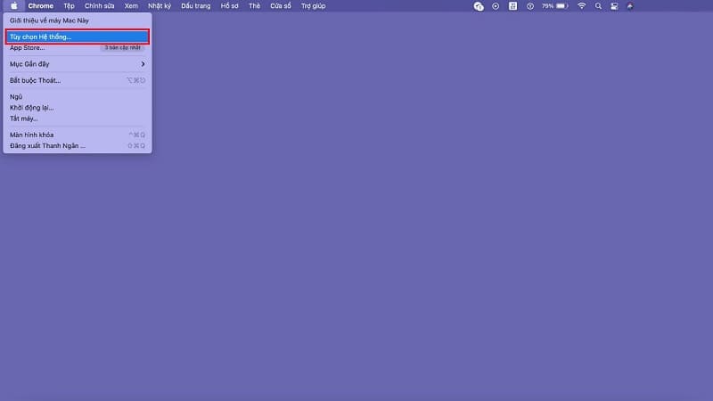 Chọn mục System Settings để chỉnh màu