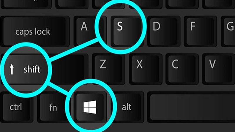 Nhấn 3 phím Windows + Shift + S 
