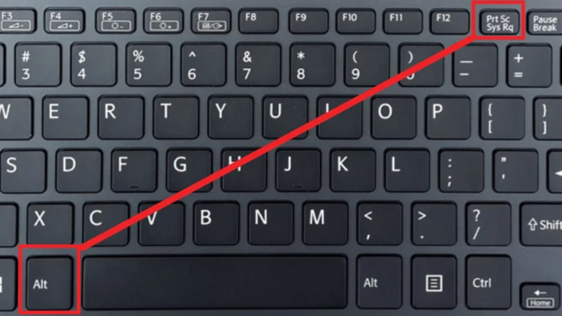 Dùng tổ hợp phím Alt + Print Screen chụp màn hình laptop Acer Tổ hợp phím Alt + Print Screen