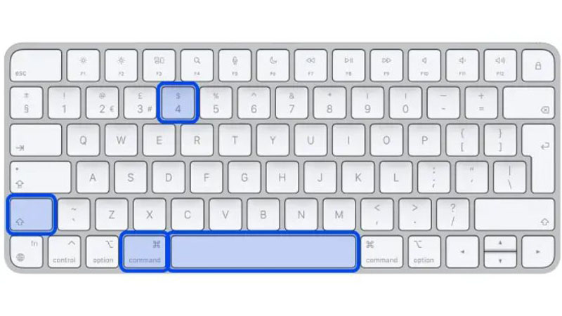 Nhấn Shift + Command + 4, sau đó nhấn thêm phím Space Nhấn Shift + Command + 4 và phím cách