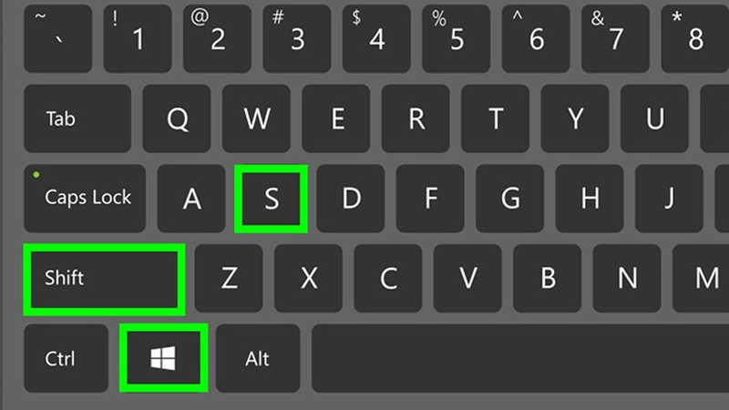 Hệ điều hành Windows 10 trở lên nhấn tổ hợp 3 phím Windows + Shift + S Chụp một phần màn hình với hệ điều hành Windows 10 trở lên