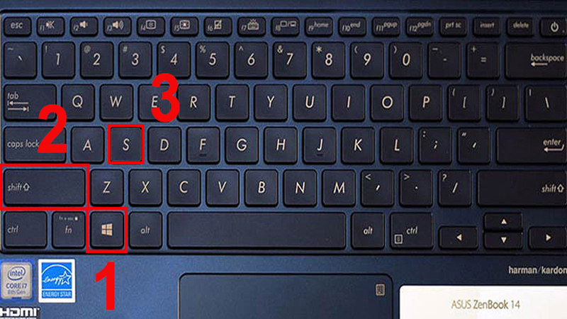 Nhấn tổ hợp phím Windows + Shift + S để chụp màn hình laptop Asus Chụp màn hình laptop Asus bằng tổ hợp phím Windows + Shift + S