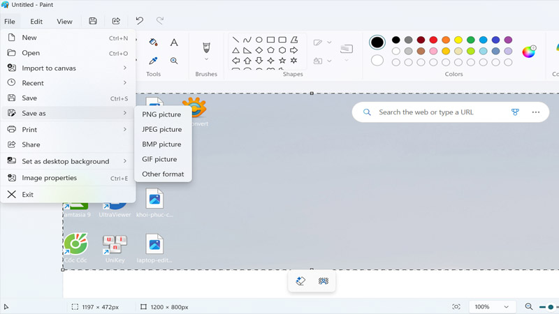 Vào mục File – Chọn tiếp đến Save As