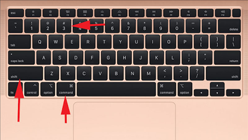 Nhấn cùng lúc tổ hợp phím Command + Shift + 3. Chụp toàn bộ màn hình máy tính Macbook
